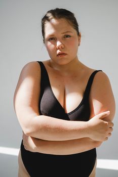 Woman in Black Brassiere and White Pants