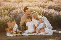 Family on a Picnic in Heather