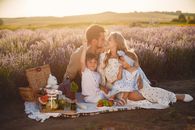 Family on a Picnic in Heather