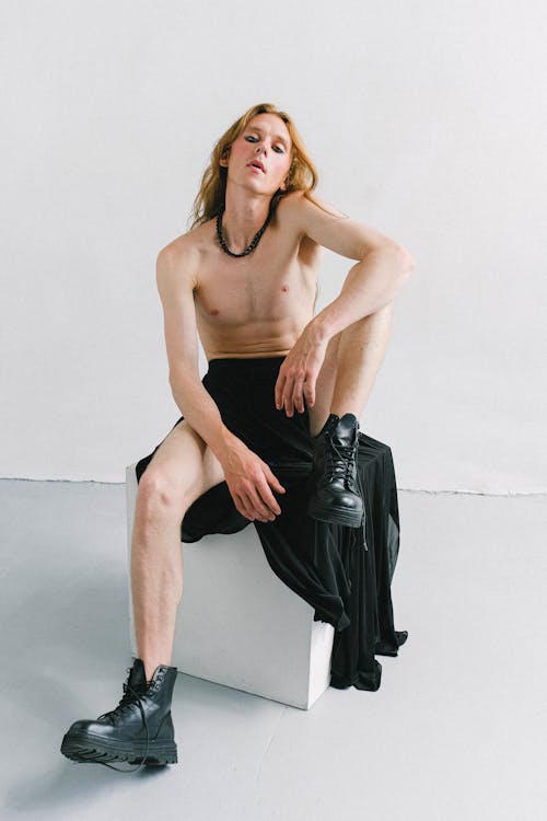 Základová fotografie zdarma na téma alternativní, androgynous, bez trička
