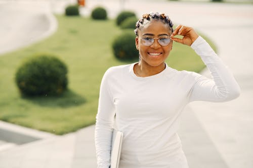 Portrait of a Woman Wearing Glasses