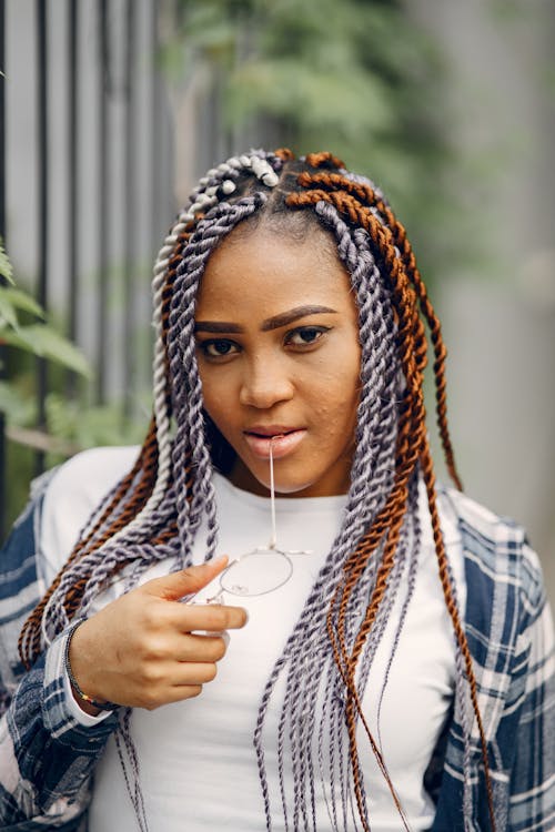 Portrait of Woman with Dreadlocks