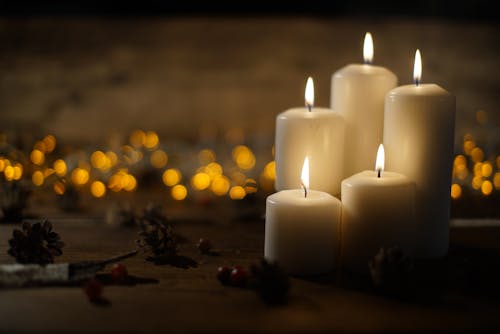 Close-up of Burning Candles 