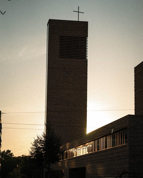 Ingyenes stockfotó kirche, naplemente, város témában