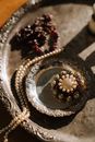 Gold and Black Beaded Bracelet