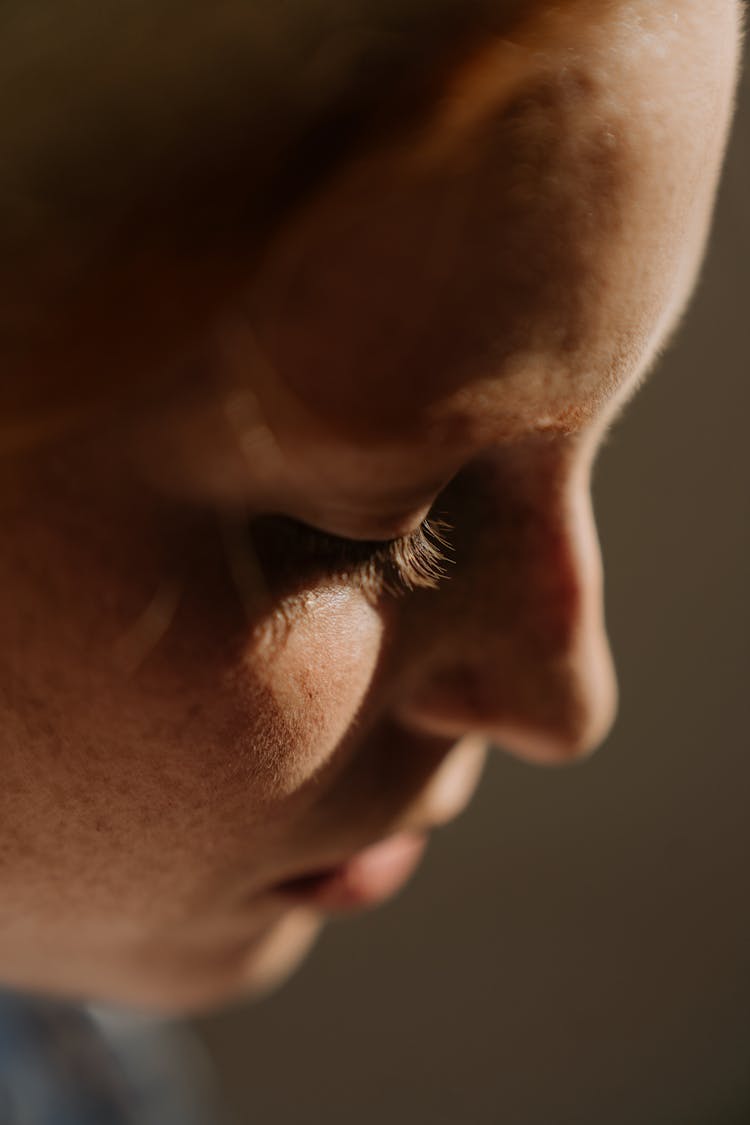 Close Up Photo Of Womans Face