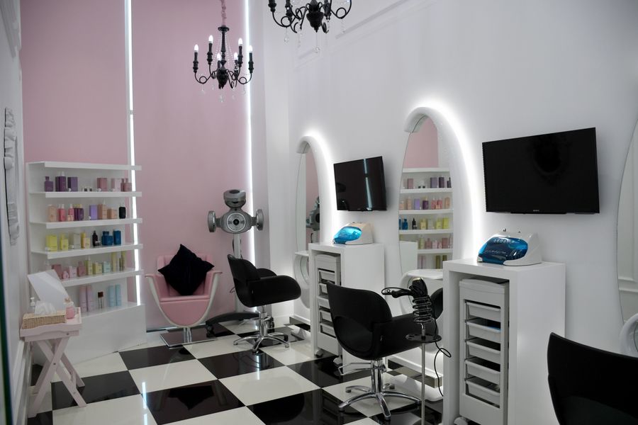 Interieur van de salon
