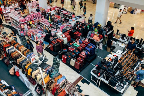 Display of Suitcases, Purses and Backpacks 