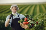 Man in Black Vest Holding Red Apple Fruit
