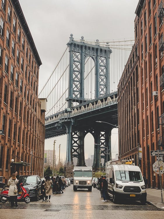 Free The Washington Bridge Viewed from Washington Street Stock Photo