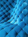 Close-up of Blue Quilted Velvet