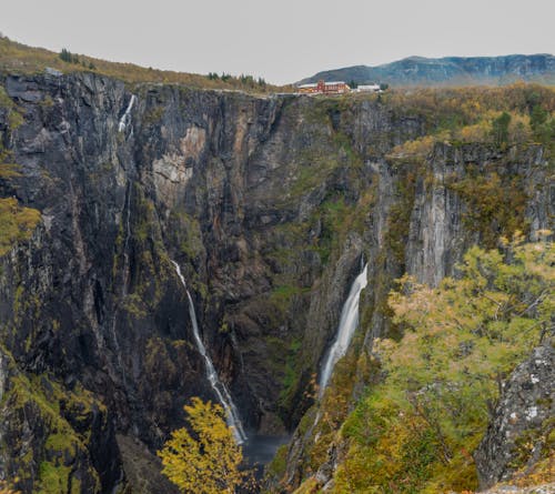 Drone Shot of Voringfossen