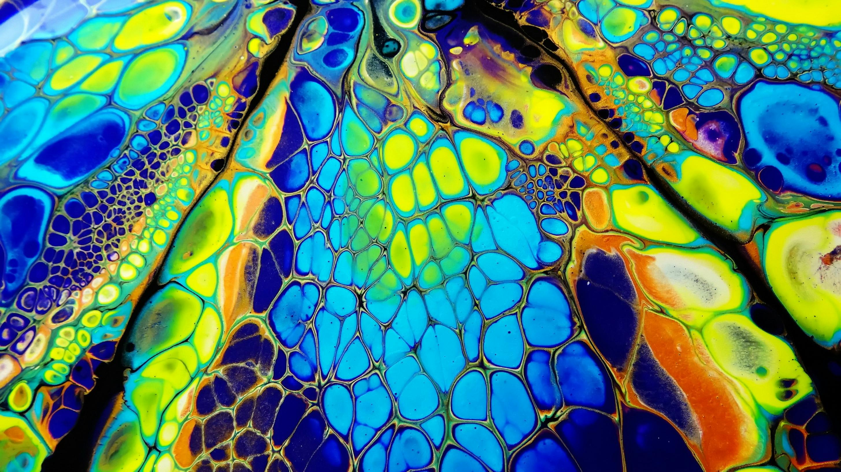 Blue and White Abstract Painting · Free Stock Photo