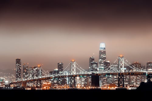 Ilmainen kuvapankkikuva tunnisteilla arkkitehtuuri, Golden gate -silta, ilta