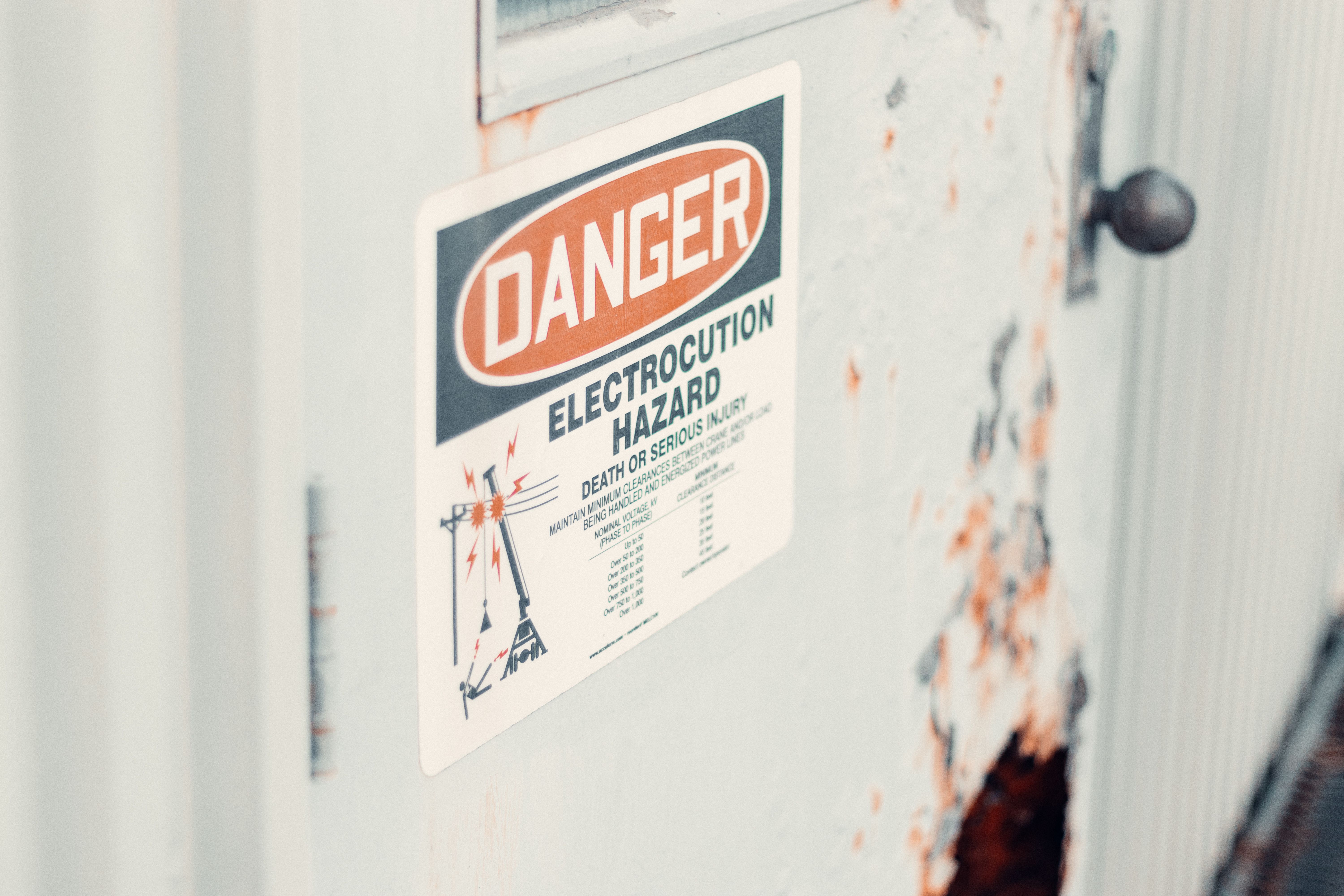 Image Name discolored and warm electrical outlet showing warning signs