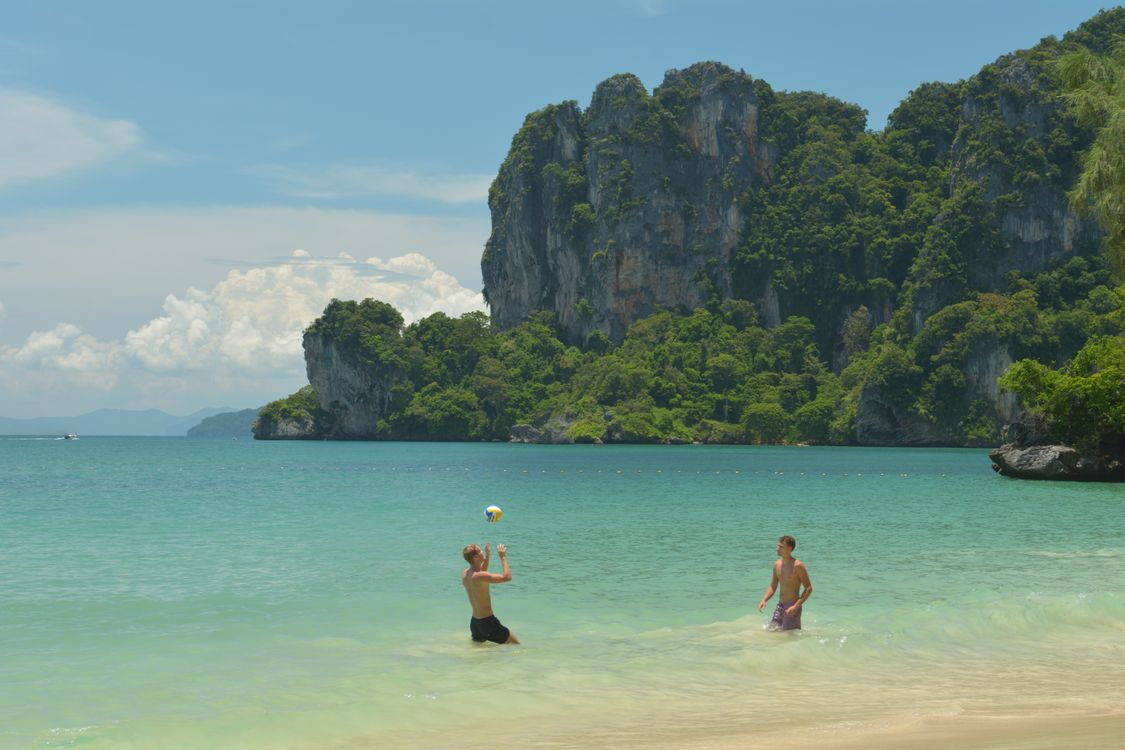 Krabi Thailand limestone cliffs sea