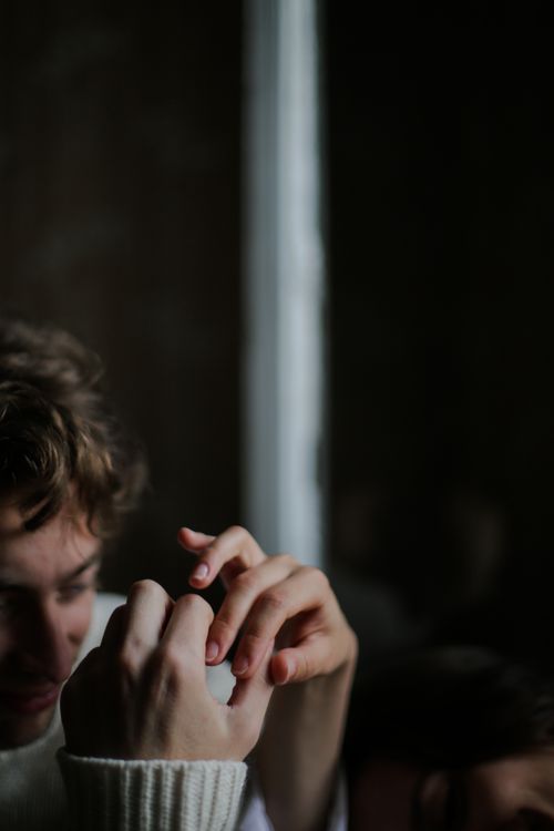 Persons Left Hand On Window · Free Stock Photo