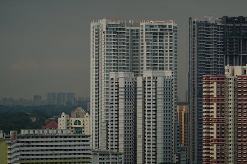 Základová fotografie zdarma na téma smog, výškové budovy