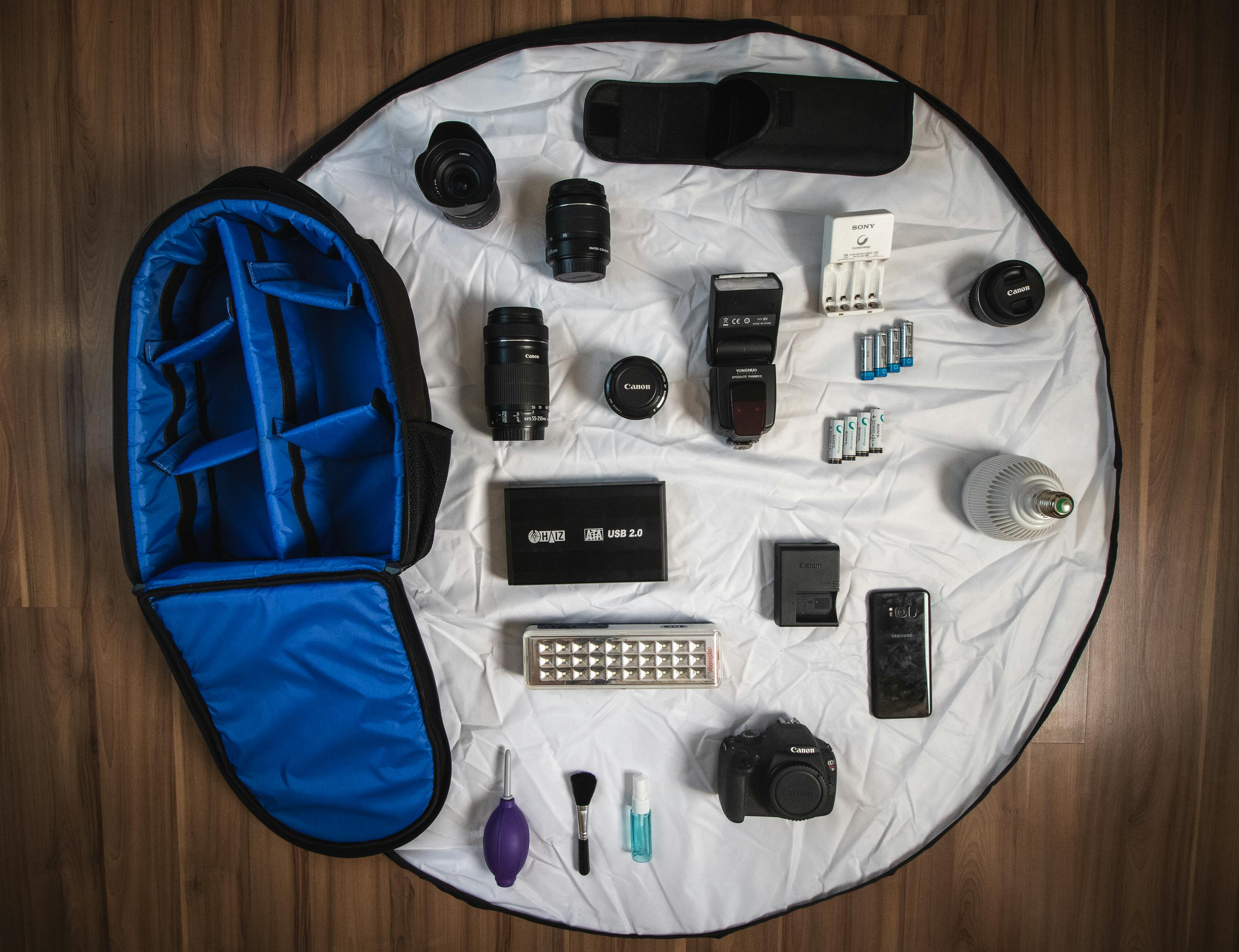 bag and camera kit