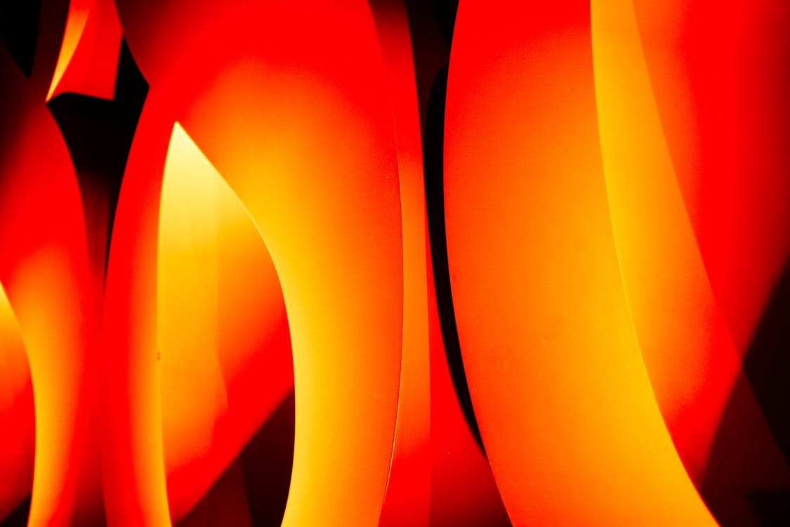 Red and Orange Abstract Digital Wallpaper