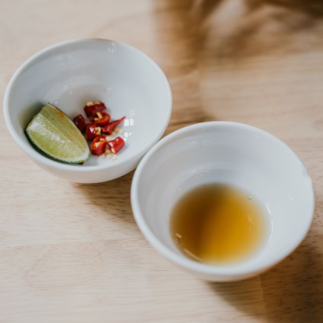 spicy sauce ingredients bowl