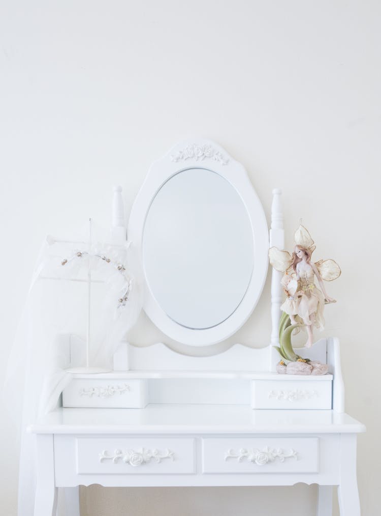 Wooden Dresser Painted White