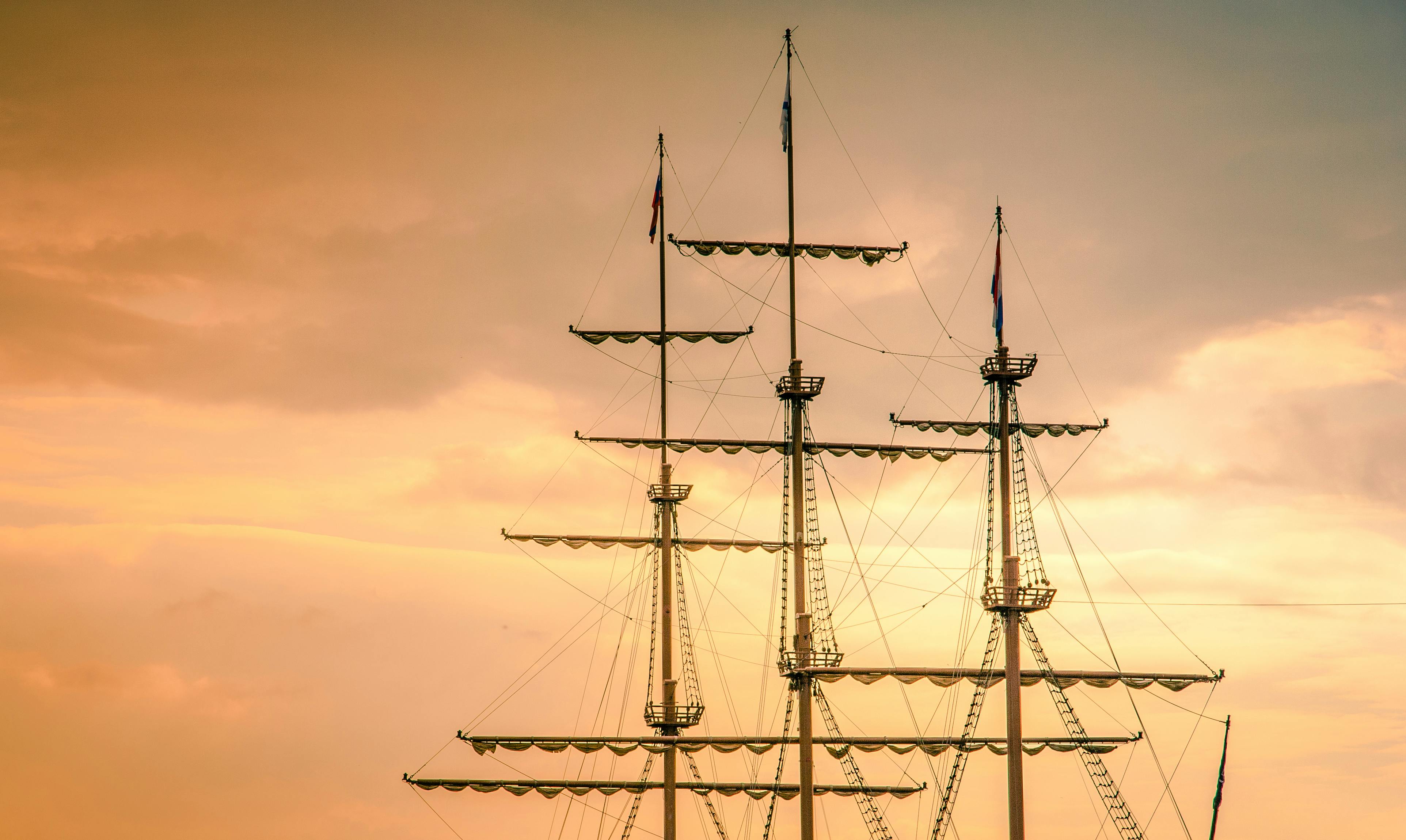 Free stock photo of boat, evening sky, gold