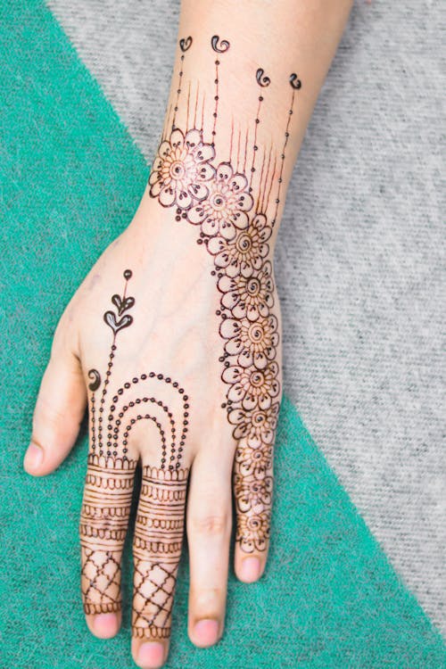 Henna Tattoo on a Hand