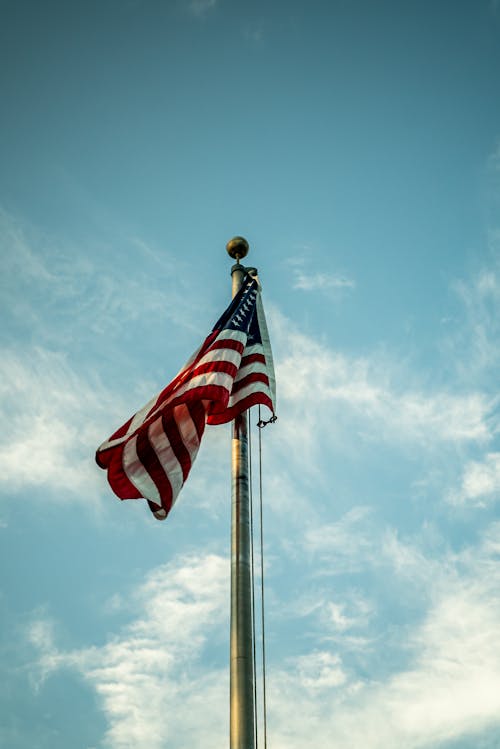 アメリカ, アメリカの国旗, 垂直ショットの無料の写真素材