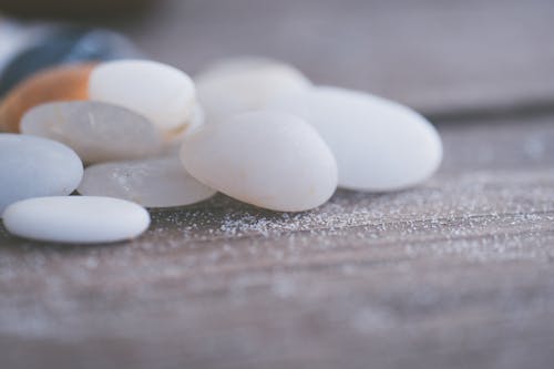 Close-Up Shot of White Pebbles