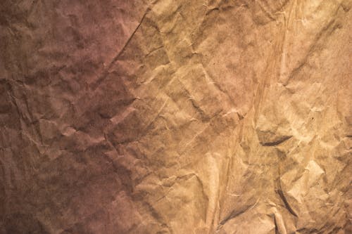 Sheet of Brown Crumpled Paper