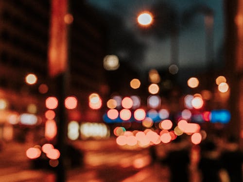 Free Bokeh Photography of Lights on the Street Stock Photo