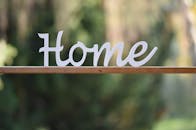 White and Orange Love Wooden Signage
