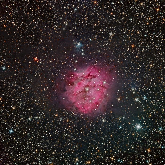Stars and galaxy in space