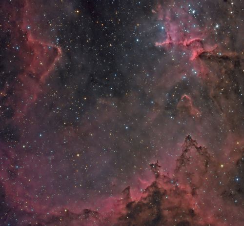 Free Vivid image of a nebula against a starry night backdrop, showcasing cosmic beauty. Stock Photo