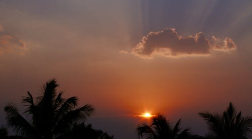 Foto profissional grátis de noite, nuvem, pôr do sol