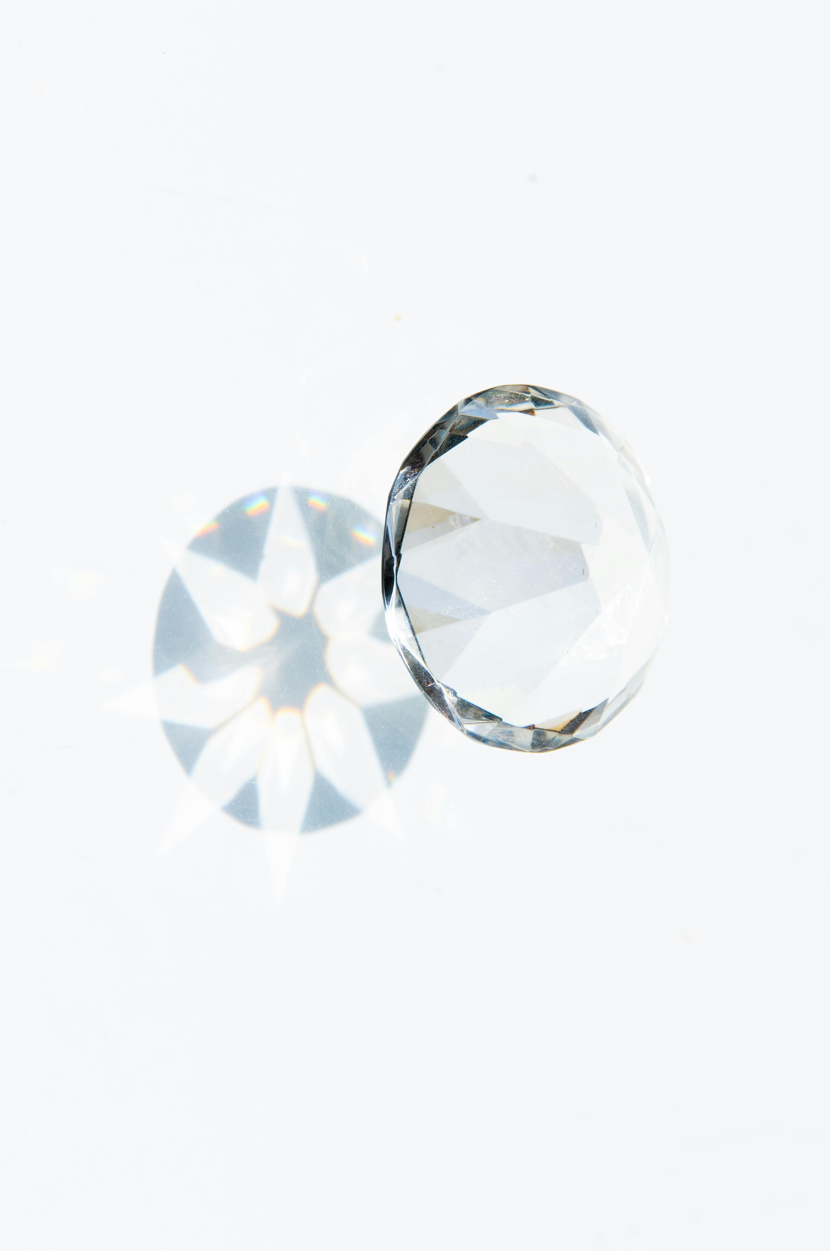 diamond on white surface