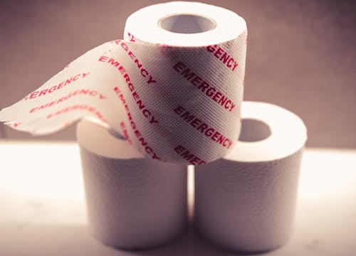Free White Toilet Paper Roll on White Surface Stock Photo