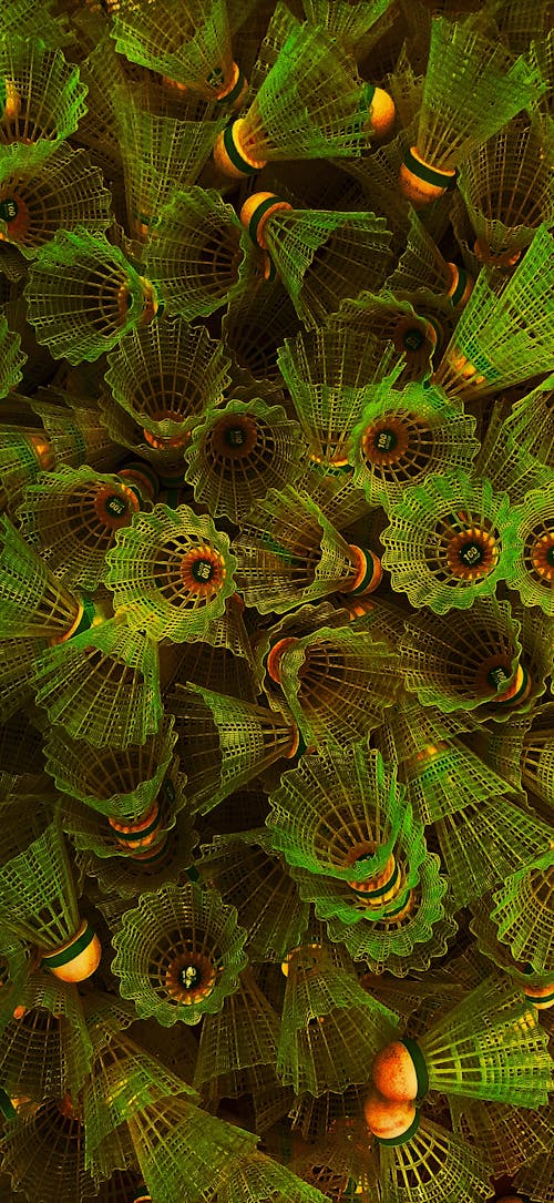  
Pile of Green Badminton Shuttlecocks 