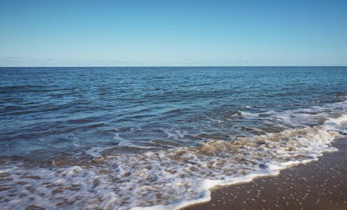 Sea Waves Crashing on Shore