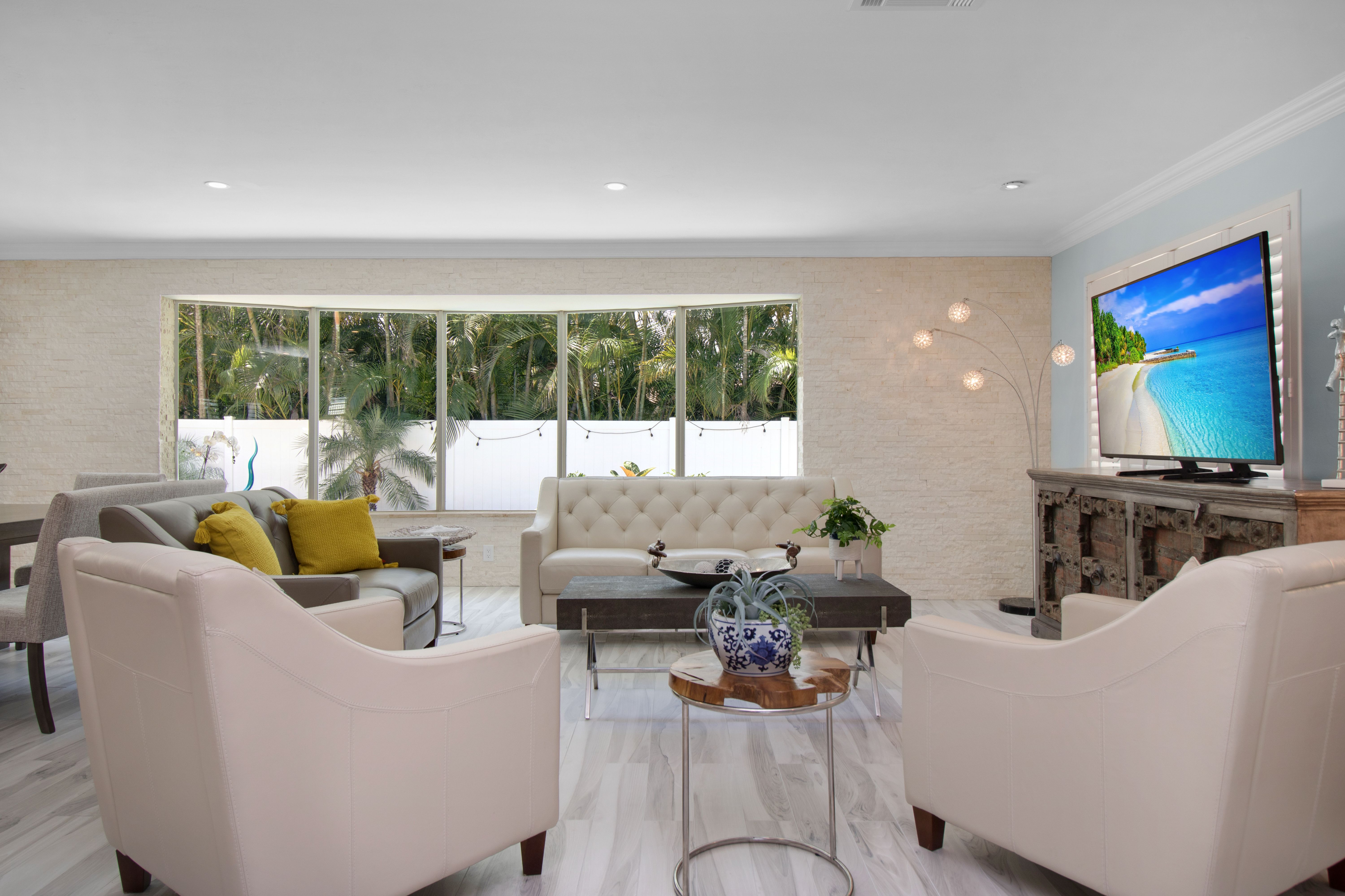large television in living room