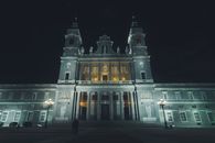 White Concrete Building during Nighttime