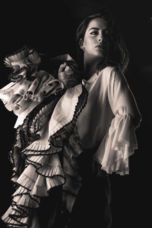Ingyenes stockfotó fekete-fehér, flamenco, fodor témában