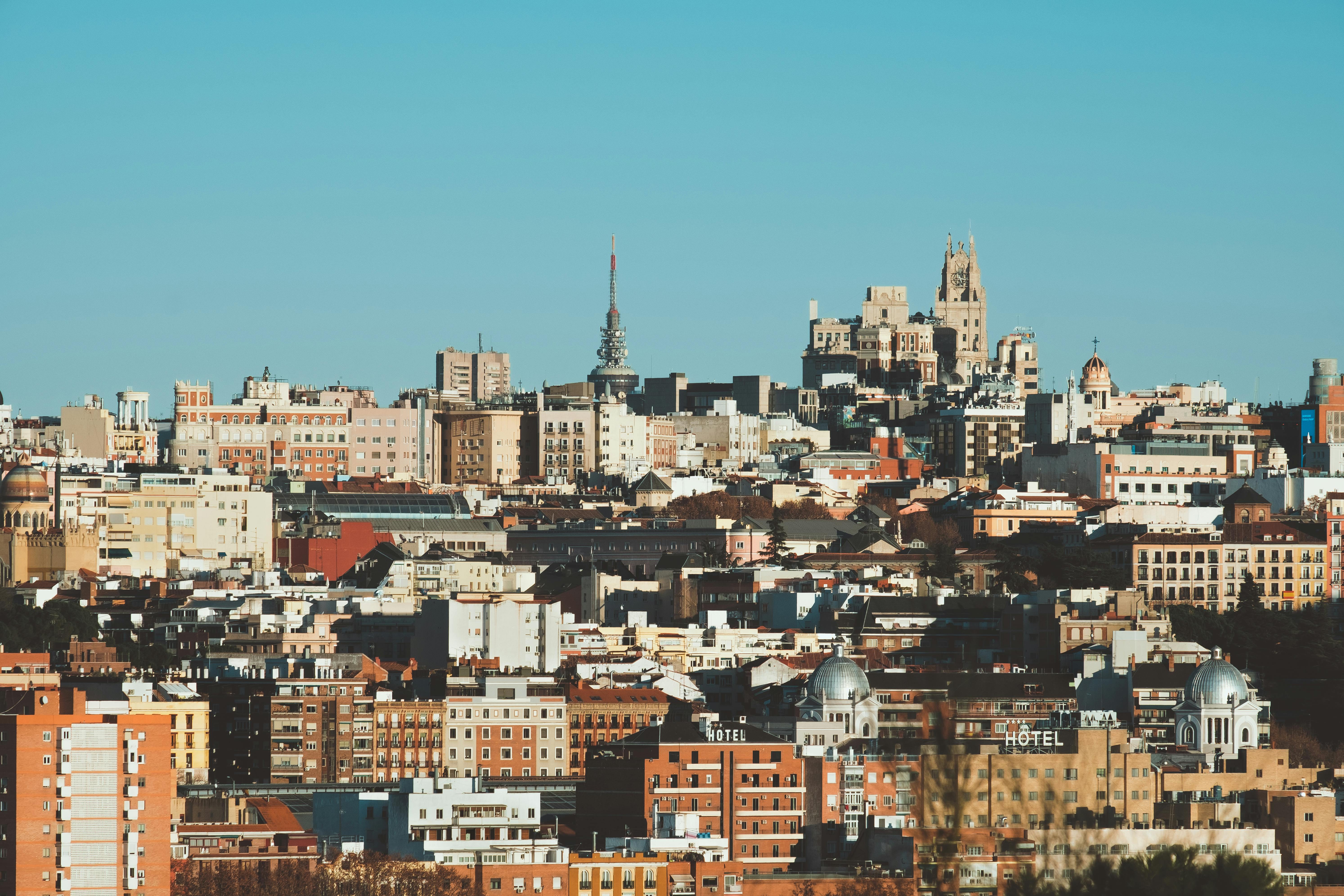 city buildings under blue sky