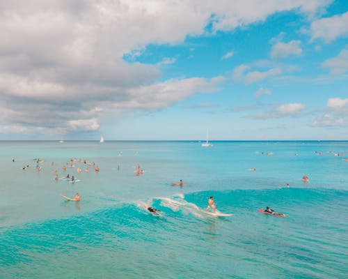 Surfers on Sea 