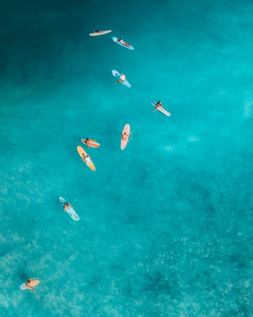 Foto profissional grátis de aerofotografia, férias, paddleboard