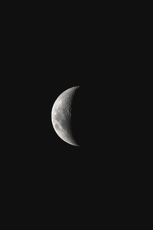 Bulan Purnama Di Langit Malam Gelap