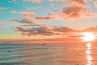 Dramatic Sunset at Sea