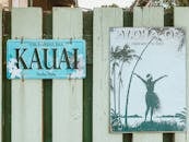 White and Blue Wooden Signage