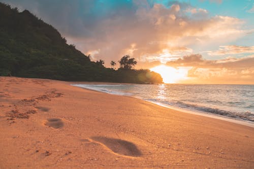 Sandy Beach on Sunrise